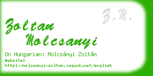 zoltan molcsanyi business card