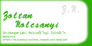 zoltan molcsanyi business card